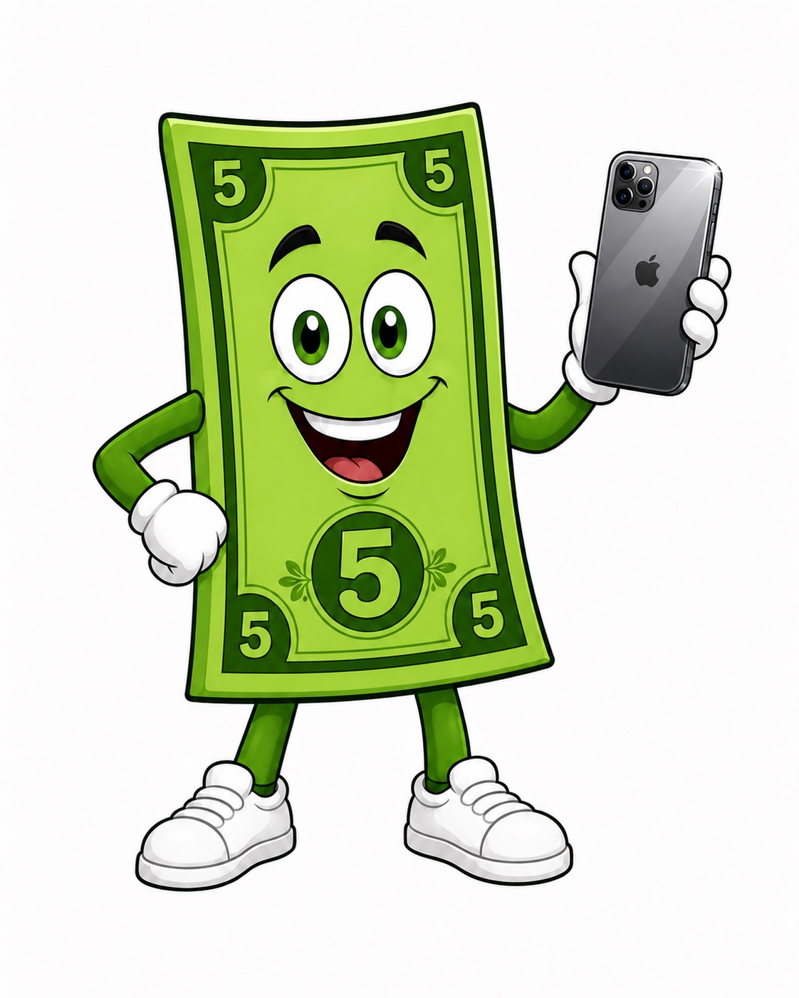 5 Buck Frankie holding a repaired phone
